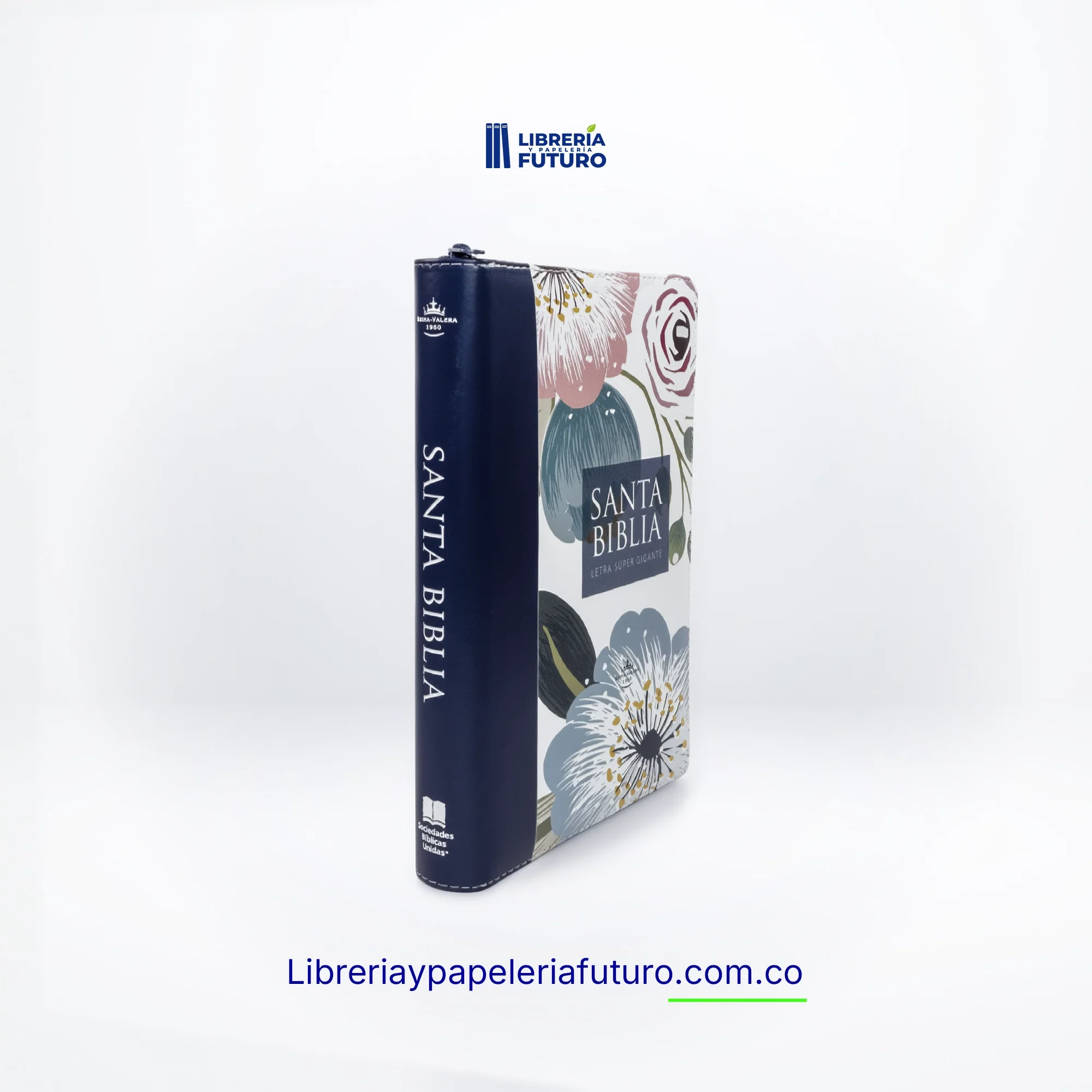 Biblia gigante azul floral - Image 4