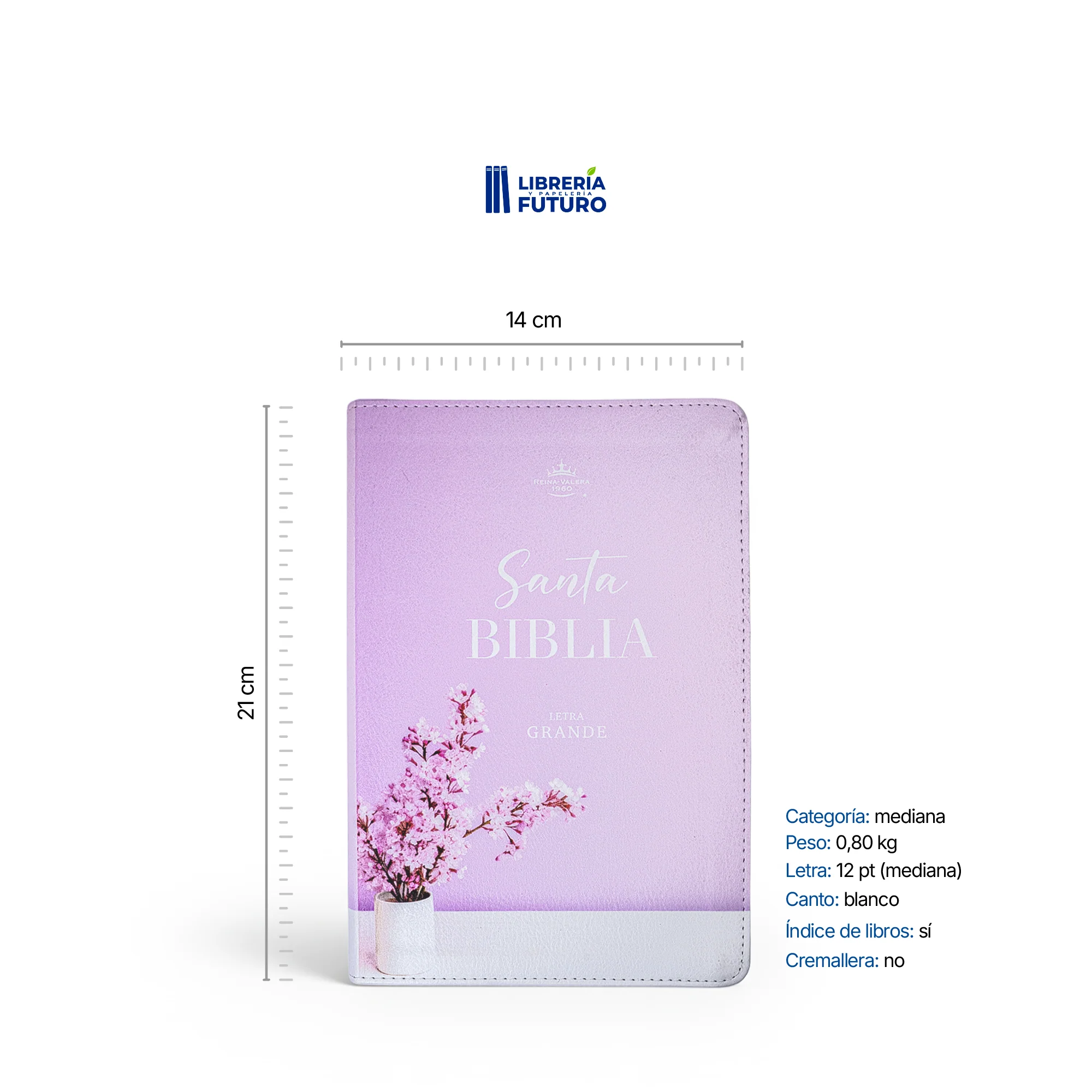 Biblia mediana lila almendros - Image 2