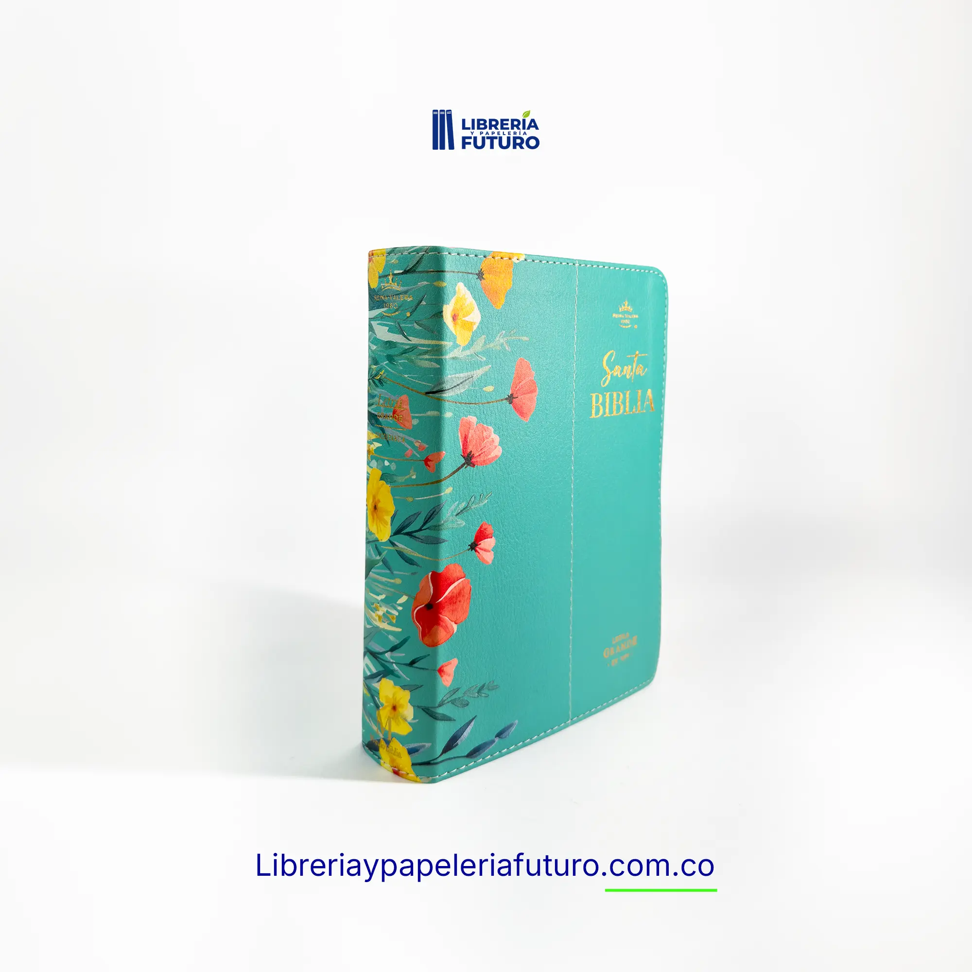 Biblia pequeña turquesa primavera - Image 3
