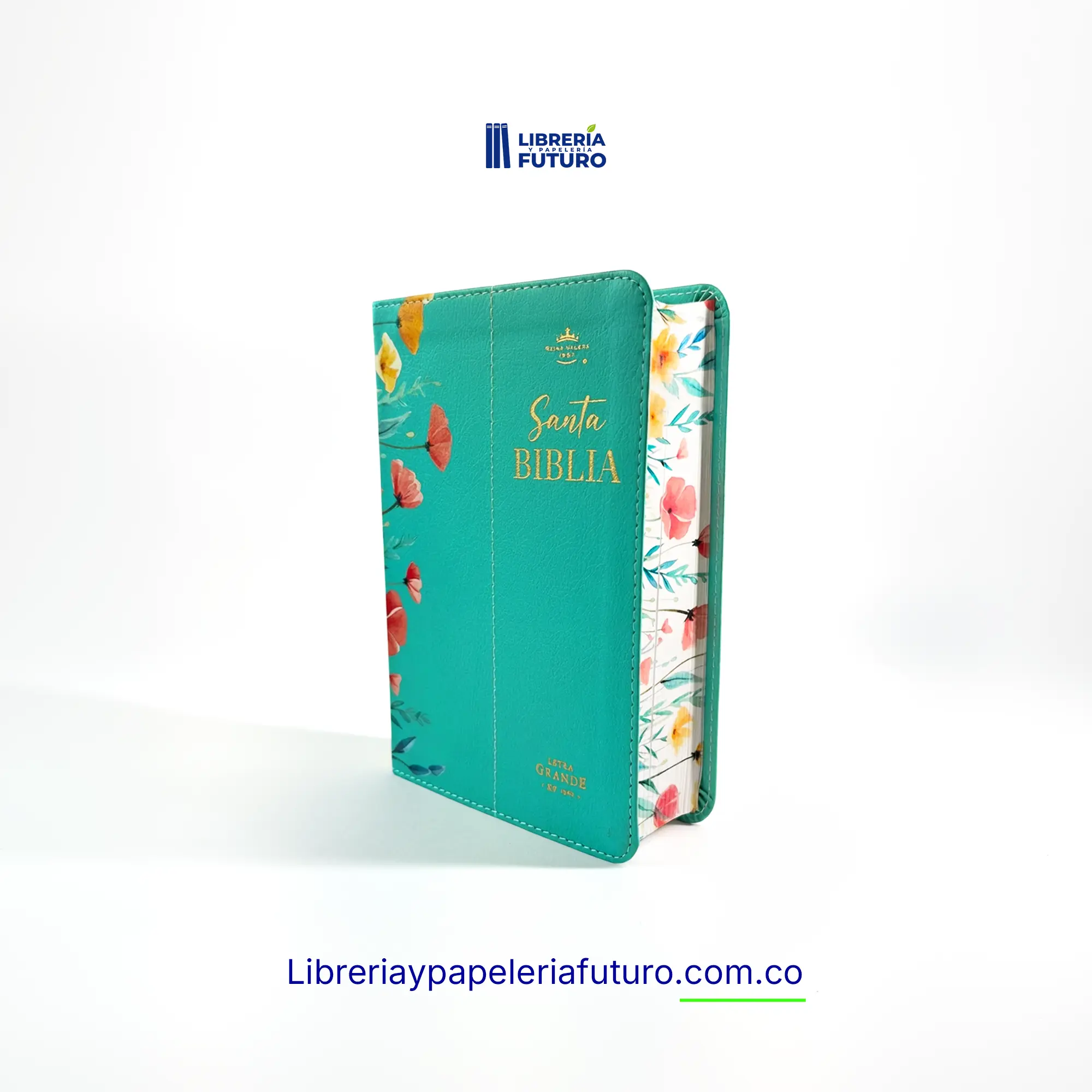 Biblia pequeña turquesa primavera - Image 4